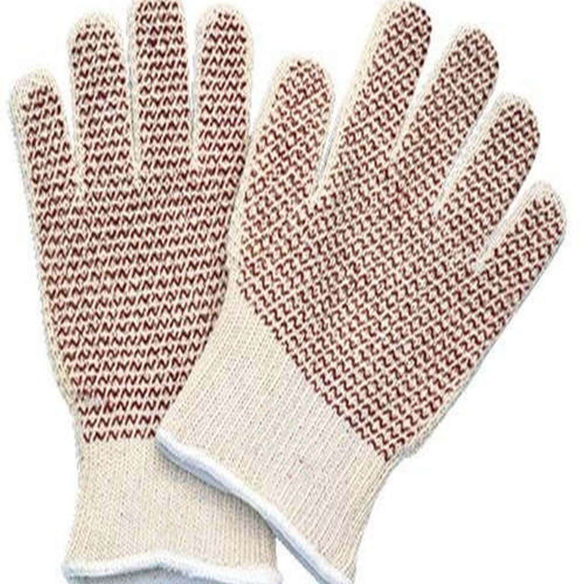 Cotton/Kevlar Gloves,pair, 400F Hot Glove w/grip dots