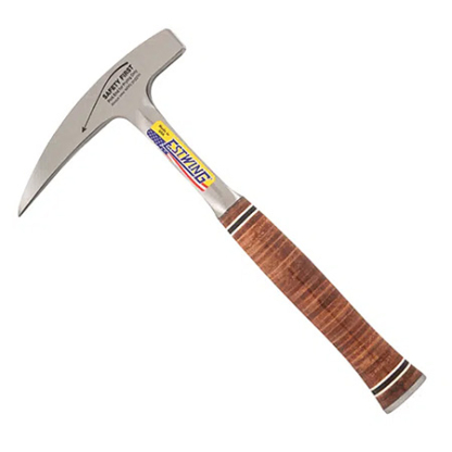 Estwing E30 Polished  Rock Pick, 22 oz. head, Leather grip