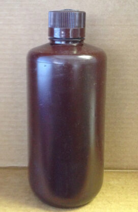 1000 ml Amber HDPE Nalgene narrow mouth bottle