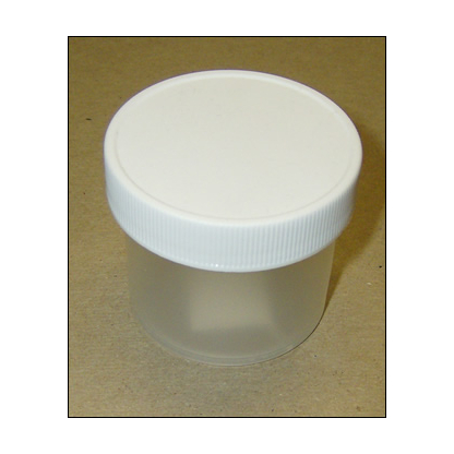 2 oz Polypropylene Jars with White Unlined Screw Cap