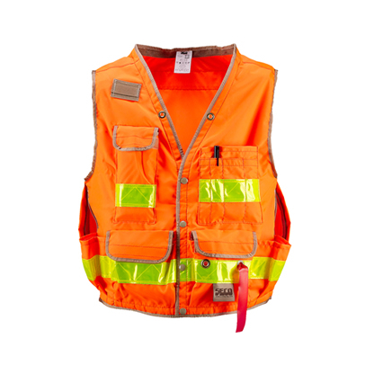 Geology Vest - Fluoro Orange with Reflective Strips - Size S