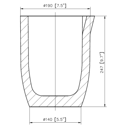 #16 Silicon Carbide (SiC) Crucible