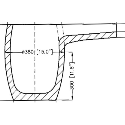 #150 Silicon Carbide SiC Crucible (345x475mm)