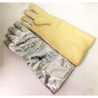 18" Kevlar Palm Gloves, Aluminized Rayon back