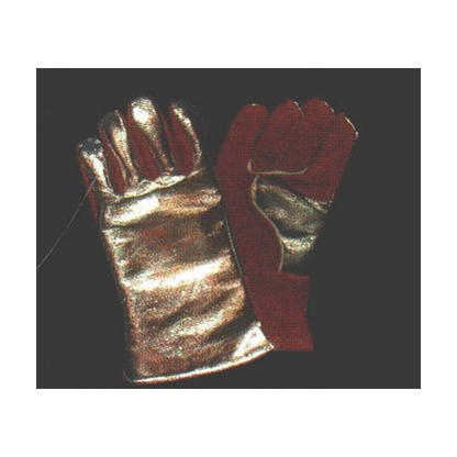 14" Leather Glove with Aluminized Carbon Kevlar Back