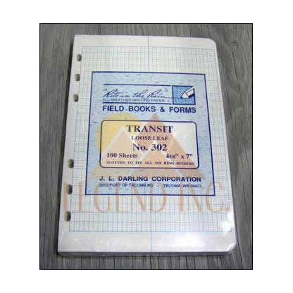 #302 Transit Standard Size Loose Leaf (4-5/8"x7")