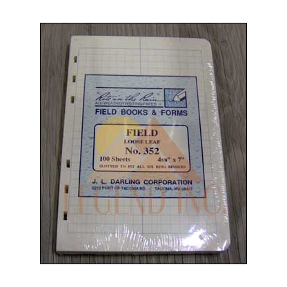 #352 Field Standard Size Loose Leaf (4-5/8"x7")