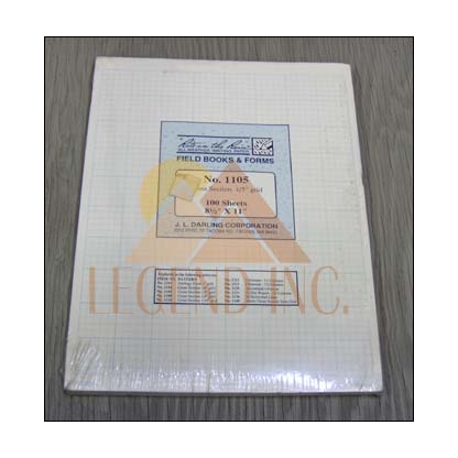 #1105 Cross Section 1/5" Grid Sheets (8-1/2"x11")