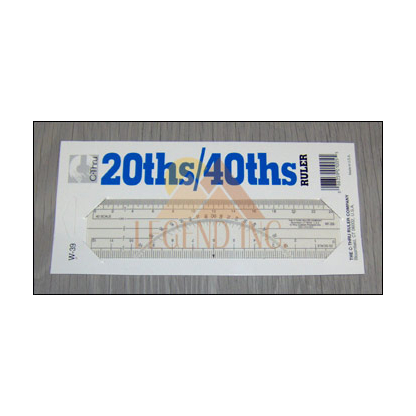 C-thru W-39 20ths/40ths Protractor Rulers - 6"