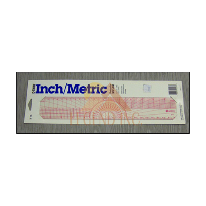 C-thru B-75 Beveled Protractor Ruler - 12"