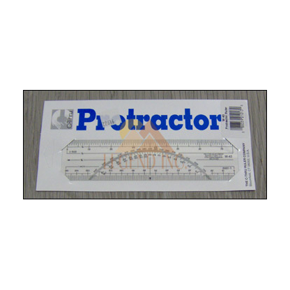 C-thru W-43 1:500 & 1:1000 Metric Protractor Rulers - 6"