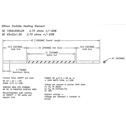 W & W SiC Heat Element "Spiral" 2.73 ohm SE/SG (SET OF 4) - Image 3