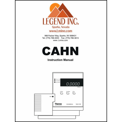 Cahn Instruction / Operation Manuals C-30 & C-31