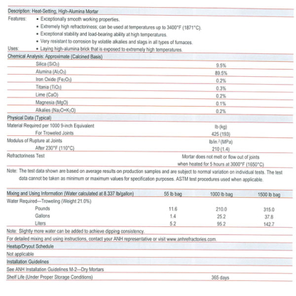 Korundal Mortar 3400°F - Image 2