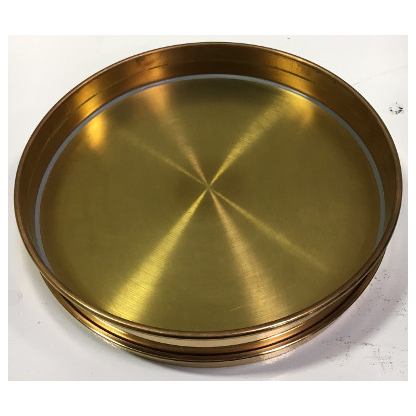 USED 12" Brass Bottom Pan with Skirt/Rim - Half Height