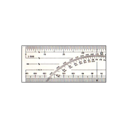 C-thru W-43 1:500 & 1:1000 Metric Protractor Rulers - 6" - Image 2