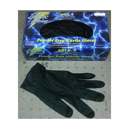 Black Lightning Nitrile/OHD (Powder-Free) Gloves - Large